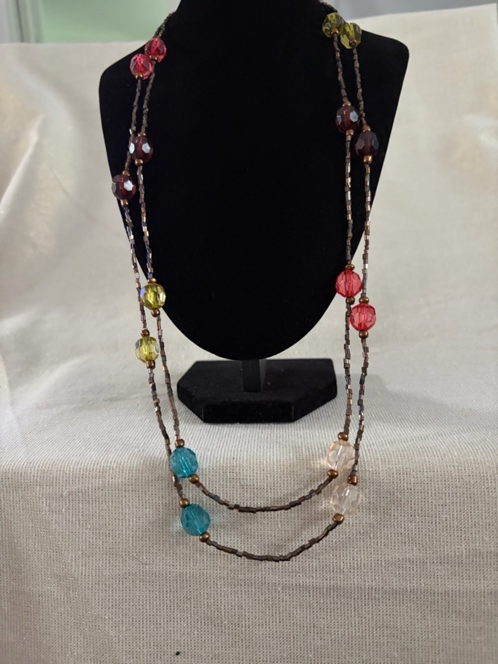 Multi-Color Beaded Layered Necklace - Women Jewelry